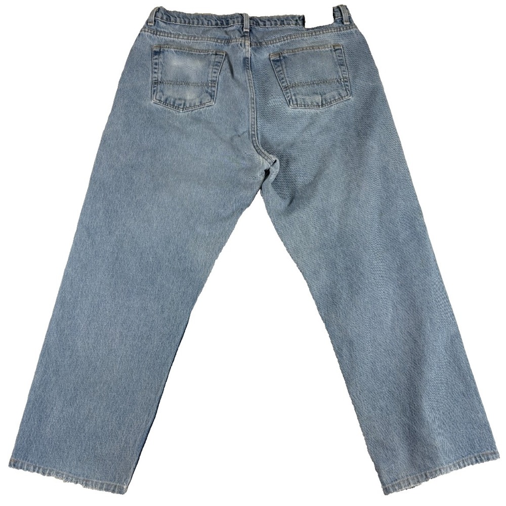 Ralph‎ Lauren Relaxed Straight Jeans Mens 38x32 (37x27.5) Blue Denim Distressed - Picture 2 of 8